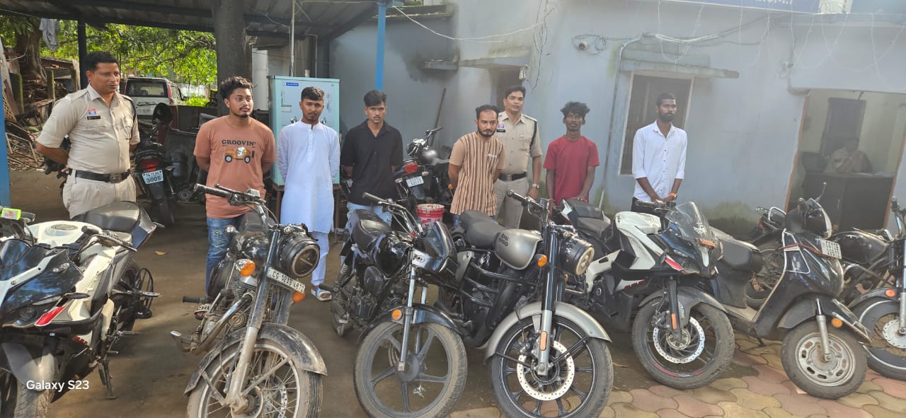 कोरबा पुलिस का सख्त एक्शन: शहर में उपद्रव मचाने वाले 8 बाइक सवार दबोचे,तेज रफ्तार, खतरनाक स्टंट और मॉडिफाइड साइलेंसर से मचा रहे थे हंगामा