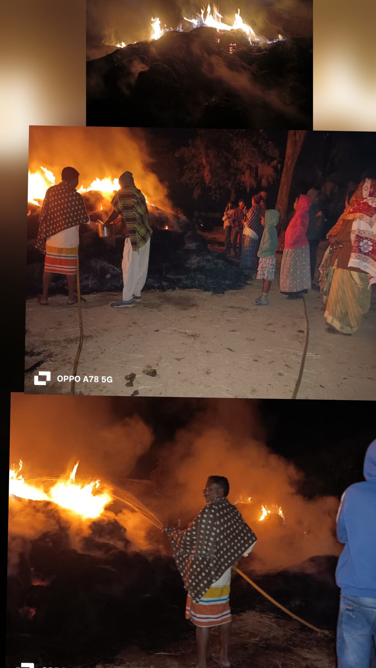 कोरबा के सराय सिंगार गांव में पैरावट में लगी भीषण आग, ग्रामीणों की सूझबूझ से टला बड़ा हादसा