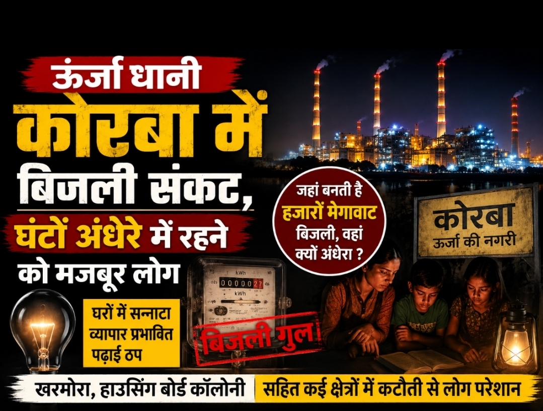 ऊर्जा धानी कोरबा में बिजली संकट, घंटों अंधेरे में रहने को मजबूर लोग